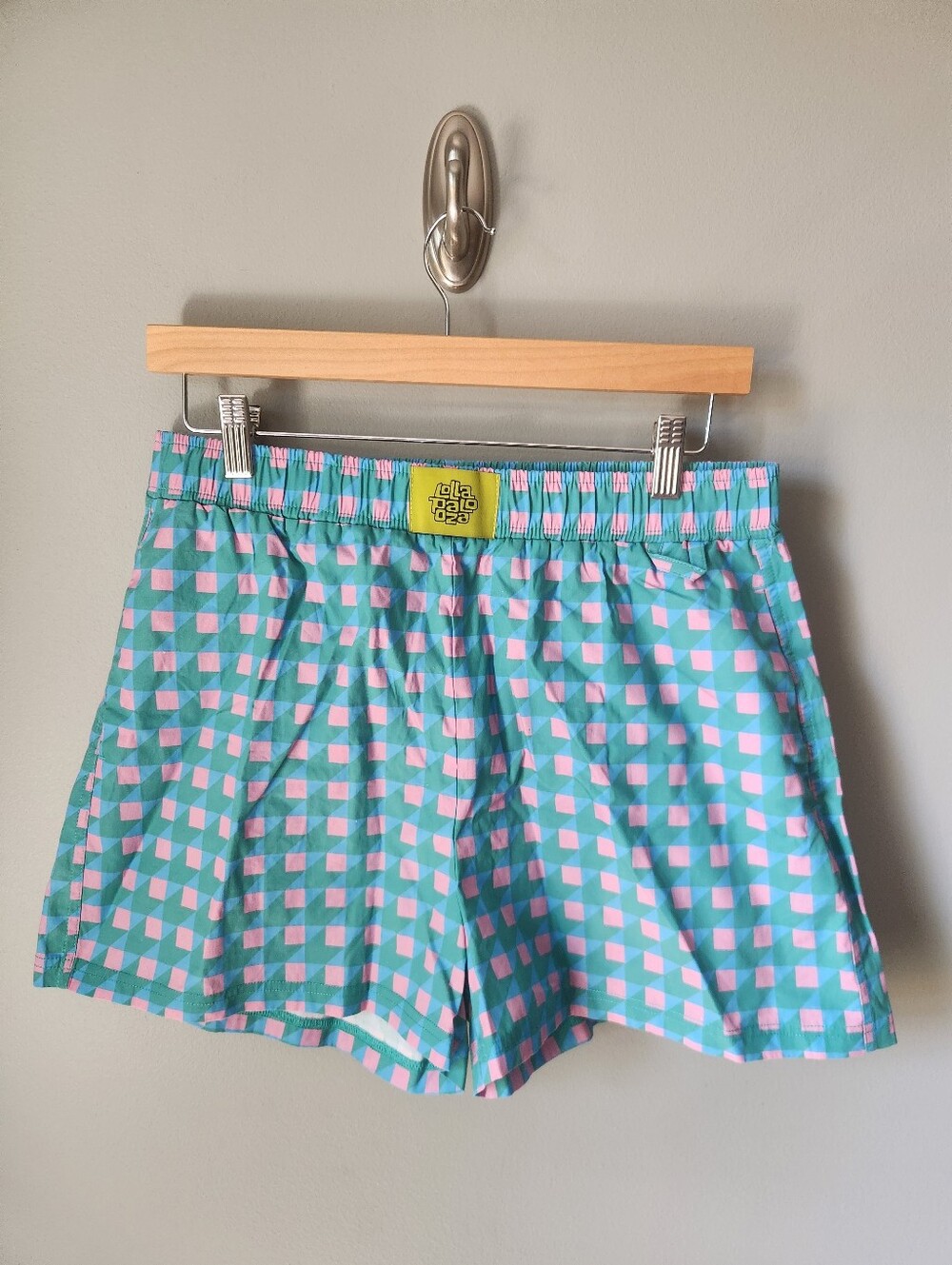 Lollapalooza 2024 Boxer Shorts Green Pink Size Large NWT